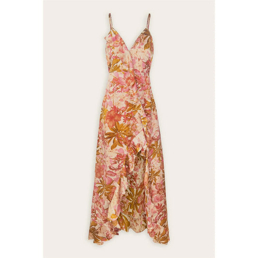 Autumn Lily Floral Ruffle Dress