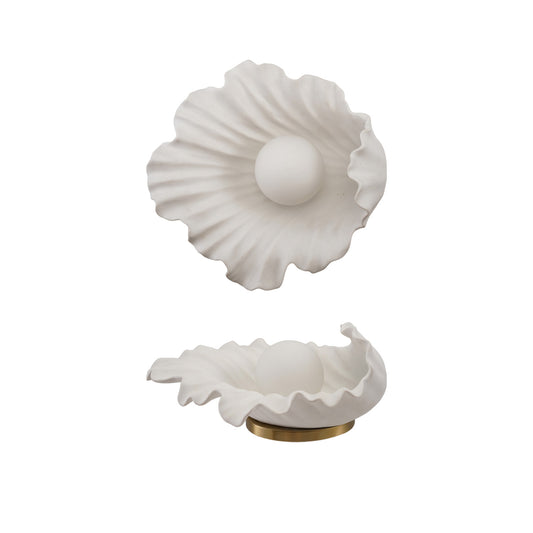 Stoneware Shell Shaped Table Lamp