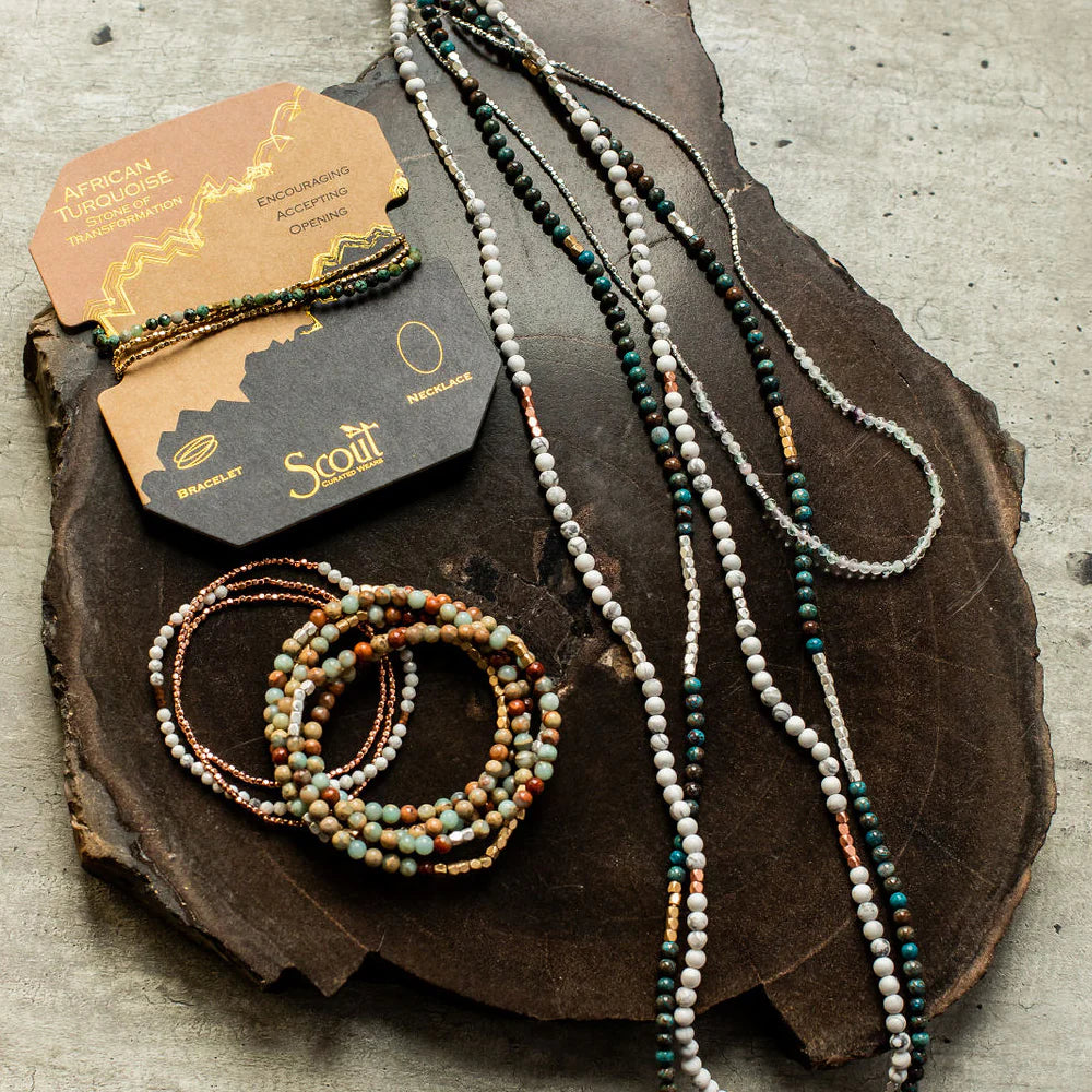 Mixed Metal Stone Convertible Wrap- Multiple Styles