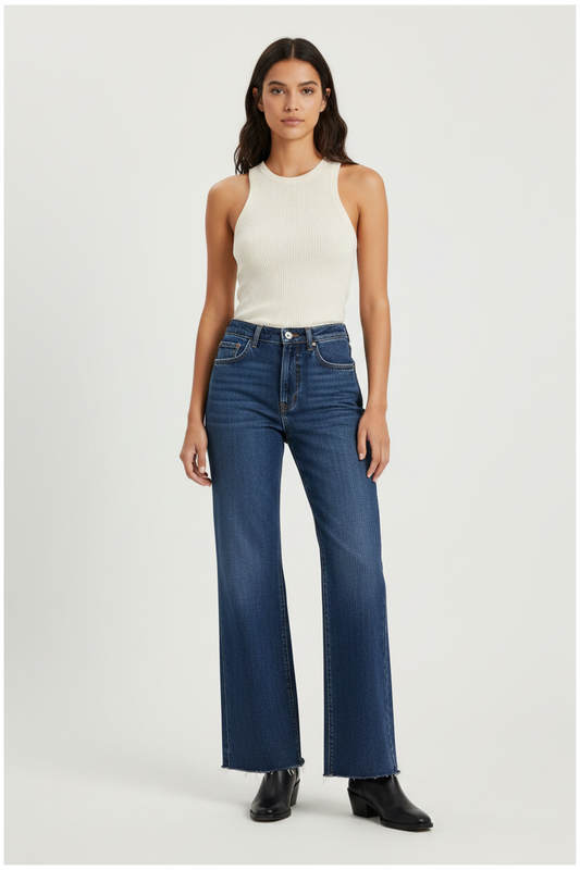 Elan  High Rise Wide Leg Jeans