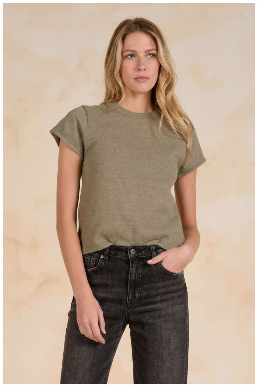 Elan  Short Sleeve Crewneck Sweater