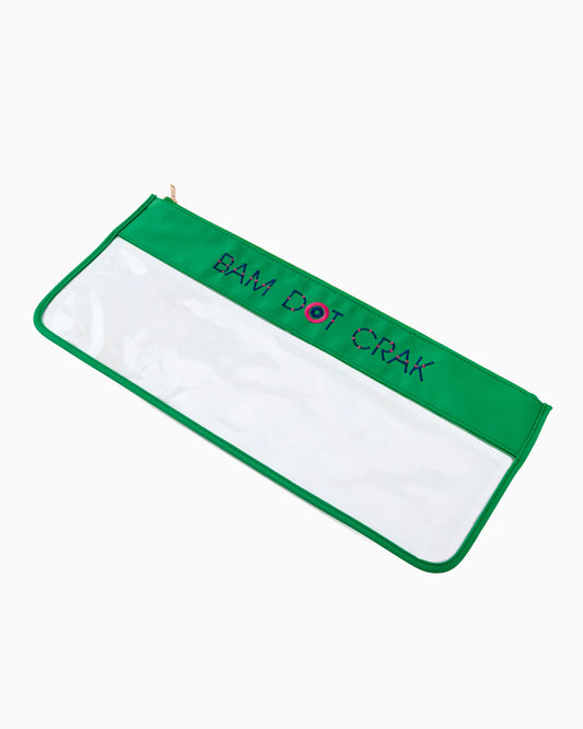 Kelly Green Bam Dot Crak Tile Bag