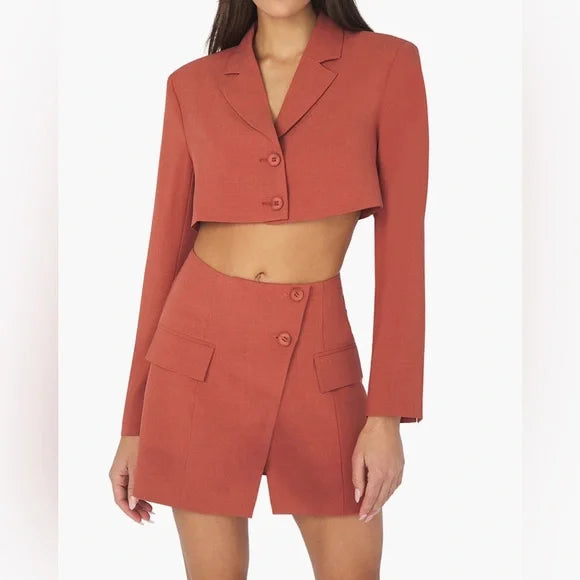 Cropped Single-breasted Blazer