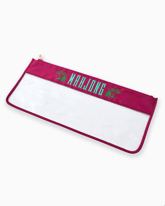 Magenta Pagoda Mahjong Tile Bag