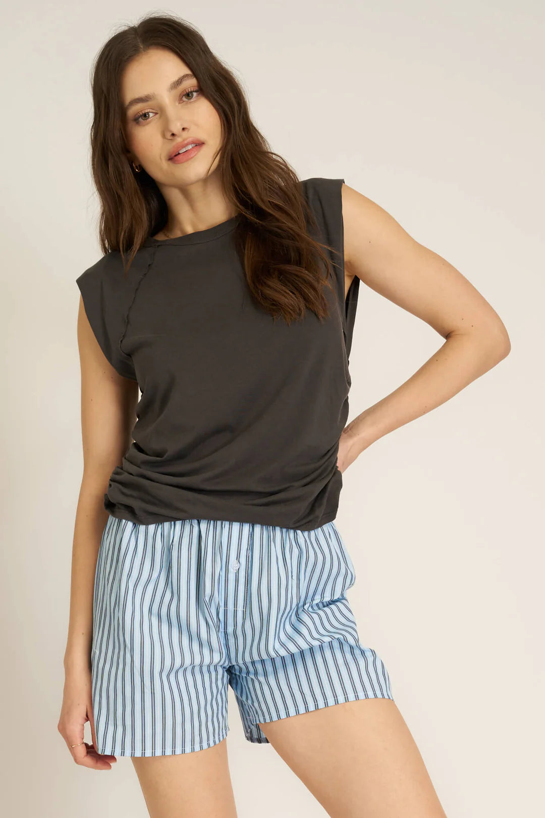 Upstate Exaggerated Shoulder Top
