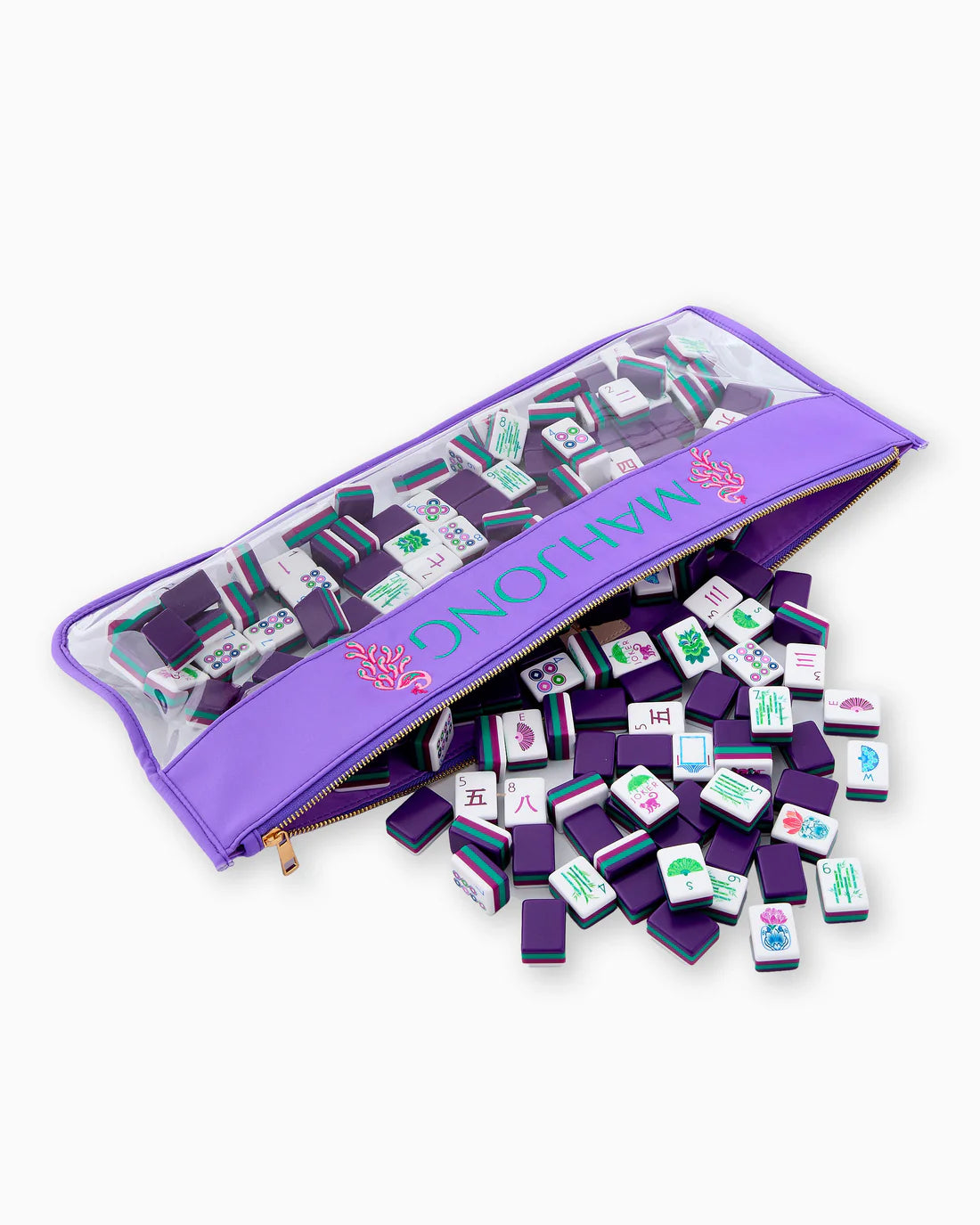 Royal Blue Mahjong Tile Bag