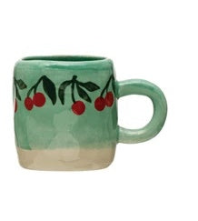 3 - 6 oz. Hand-Painted Stoneware Espresso/Child's Mug