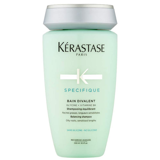 Silicone free shampoo for oily hair and roots.